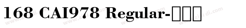 168 CAI978 Regular字体转换
